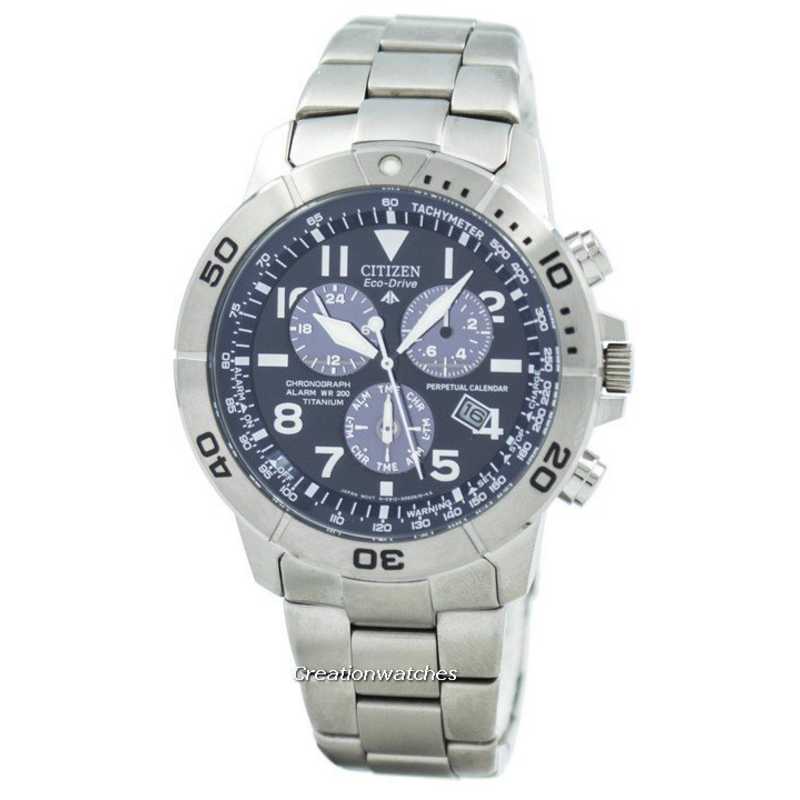 Refurbished Citizen Eco Drive Titanium Perpetual Bl L Bl